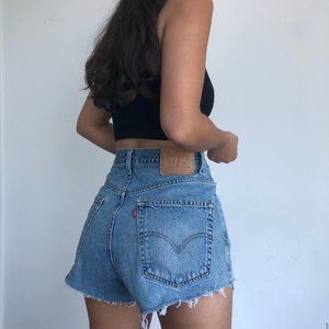 Vintage Levi's 559 high waist denim cutoff shorts